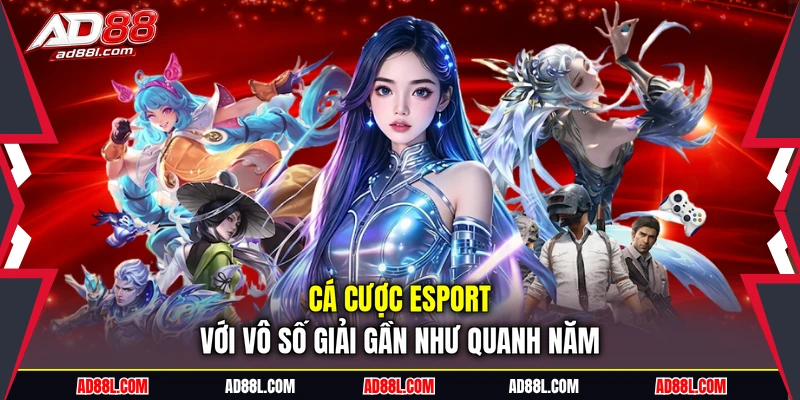 Cá cược esport với vô số giải gần như quanh năm