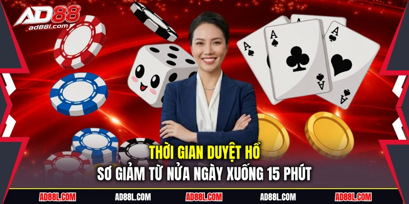 Thời gian duyệt hồ sơ giảm từ nửa ngày xuống 15 phút