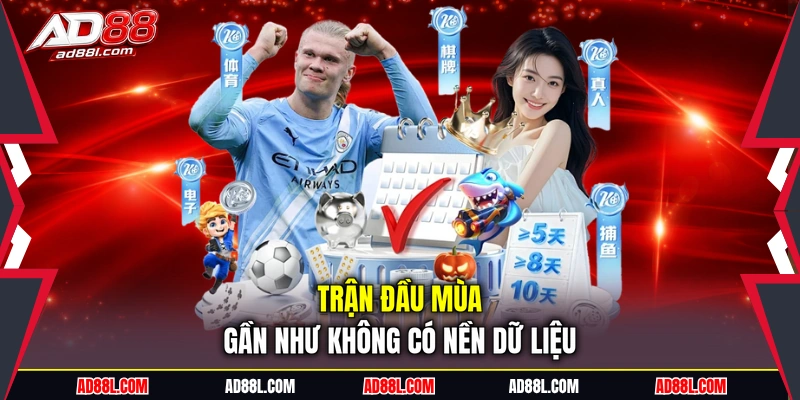 Trận đầu mùa gần như không có nền dữ liệu